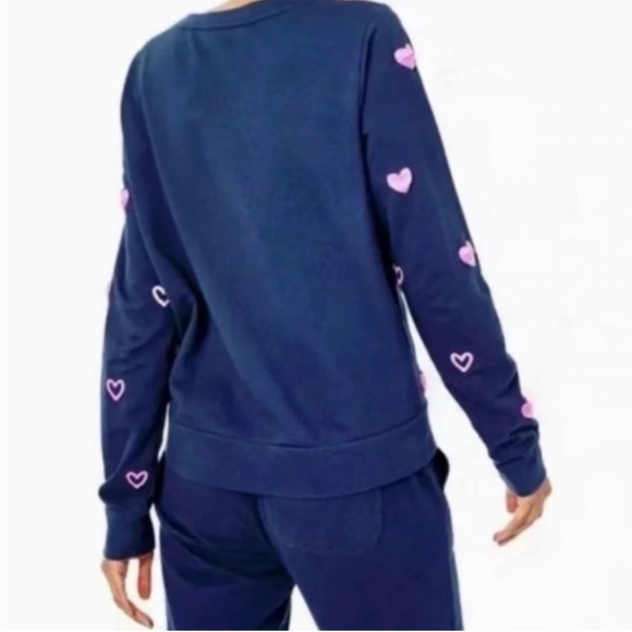 Lilly Pulitzer Rami top Navy with hearts size L - Picture 7 of 7